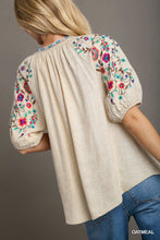 Load image into Gallery viewer, Embroidered Peasant Top
