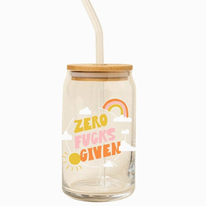Zero F*Cks Given Glass Cup