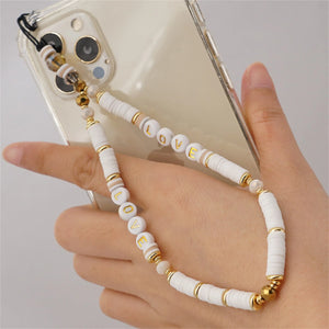 Love Pearl Bead Phone Wristlet