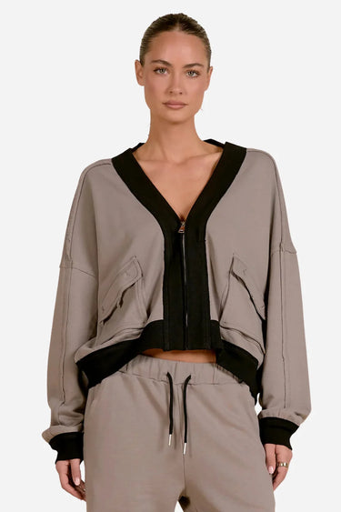 Trim Zip Up Jacket