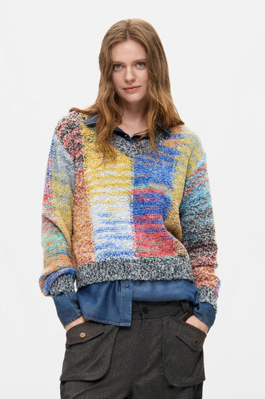 Long Sleeves Novelty Print Sweater