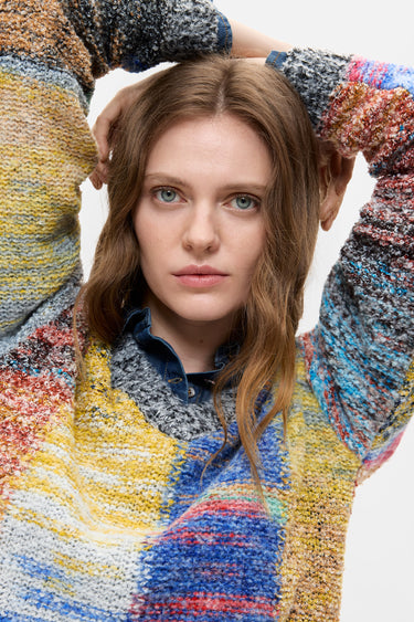 Long Sleeves Novelty Print Sweater