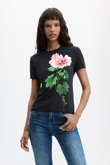 Short Sleeve Flower Graphic Tee