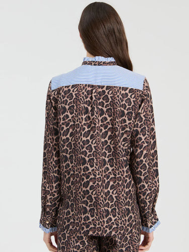 Print Oxford Trim Shirt