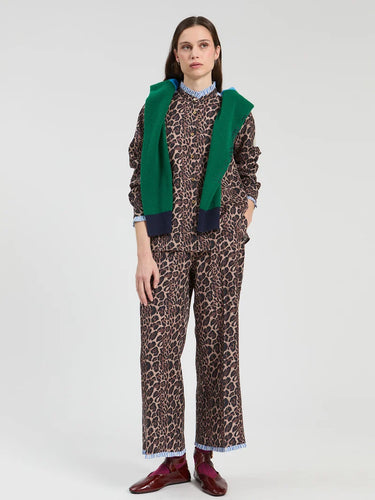 Print Oxford Trim Shirt