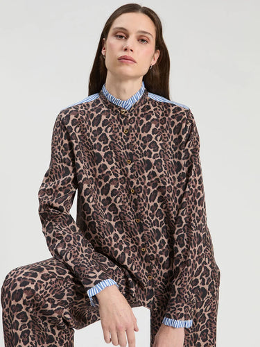 Print Oxford Trim Shirt