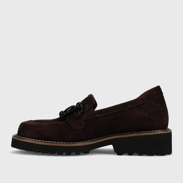 Zimmy Bit Lug Sole Suede Loafer