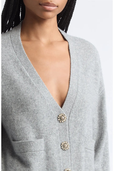 Rhinestone Cashmere Kavita Cardigan