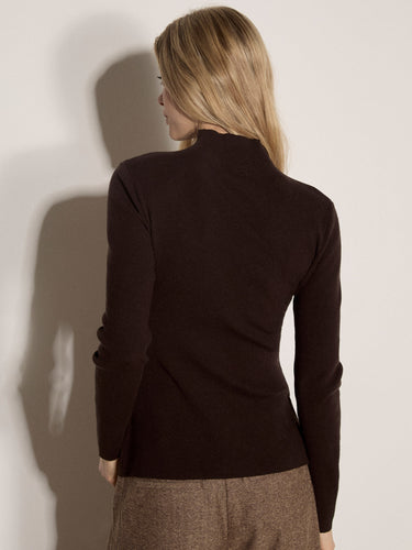 Pleat Button Knit Top
