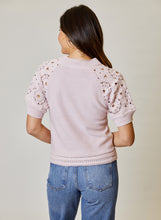 Load image into Gallery viewer, Crochet Sleeve Sweater
