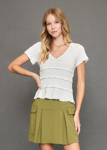 V-Neck Tiered Top