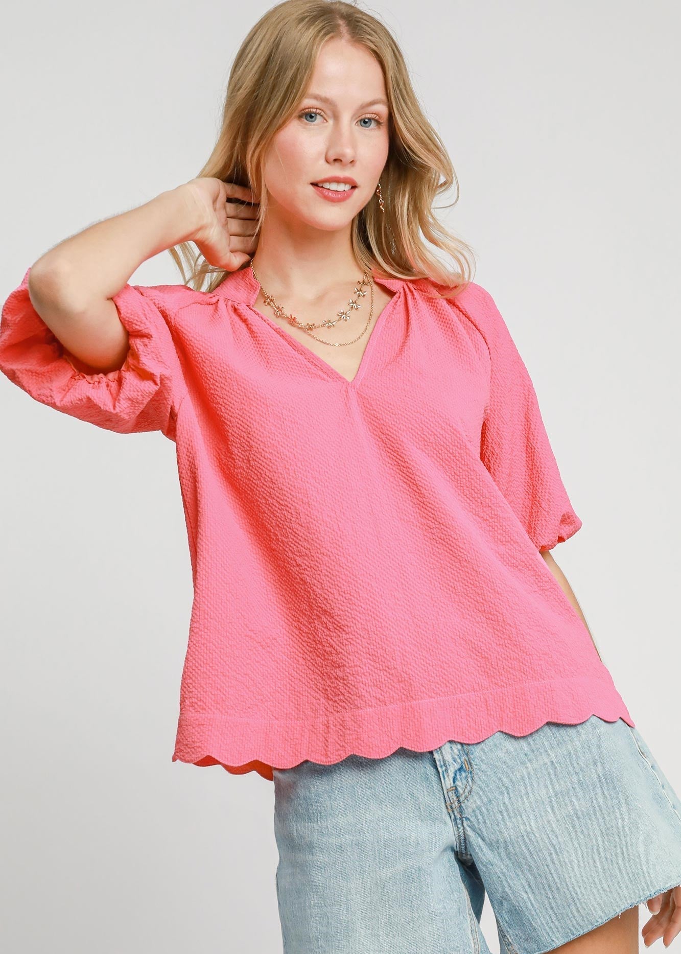 Scallop Hem Top