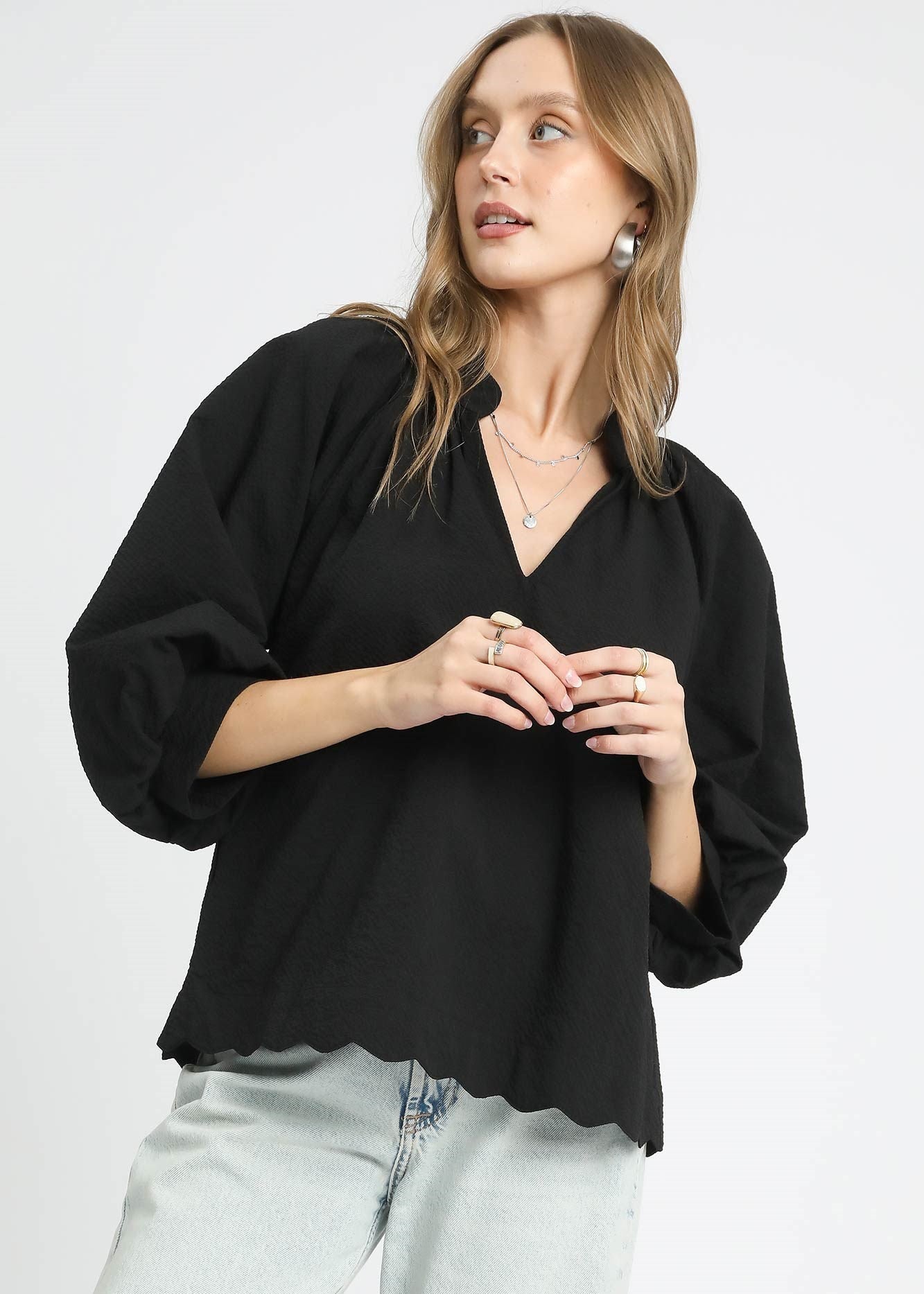 Balloon Sleeve Top