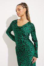Load image into Gallery viewer, Cheetah Print Satin Dress
