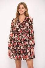 Load image into Gallery viewer, Floral Ruffle Neck Tier Dress
