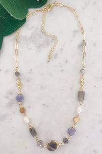 Stone Beaded Collar Necklace