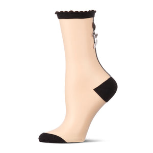 Triple Bow Sheer Sock