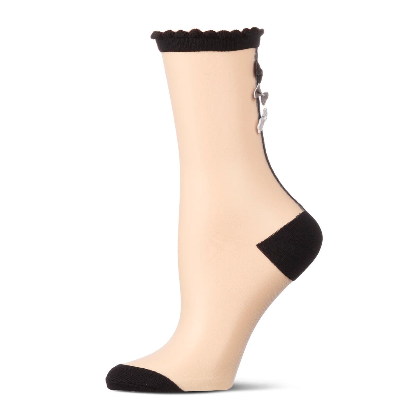 Triple Bow Sheer Sock