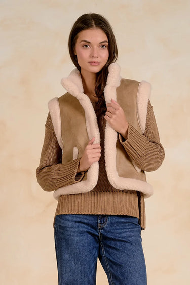 Faux Fur Trimmed Vest