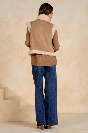 Faux Fur Trimmed Vest