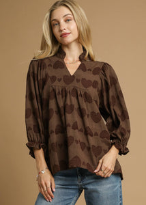 Heart Jacquard Top