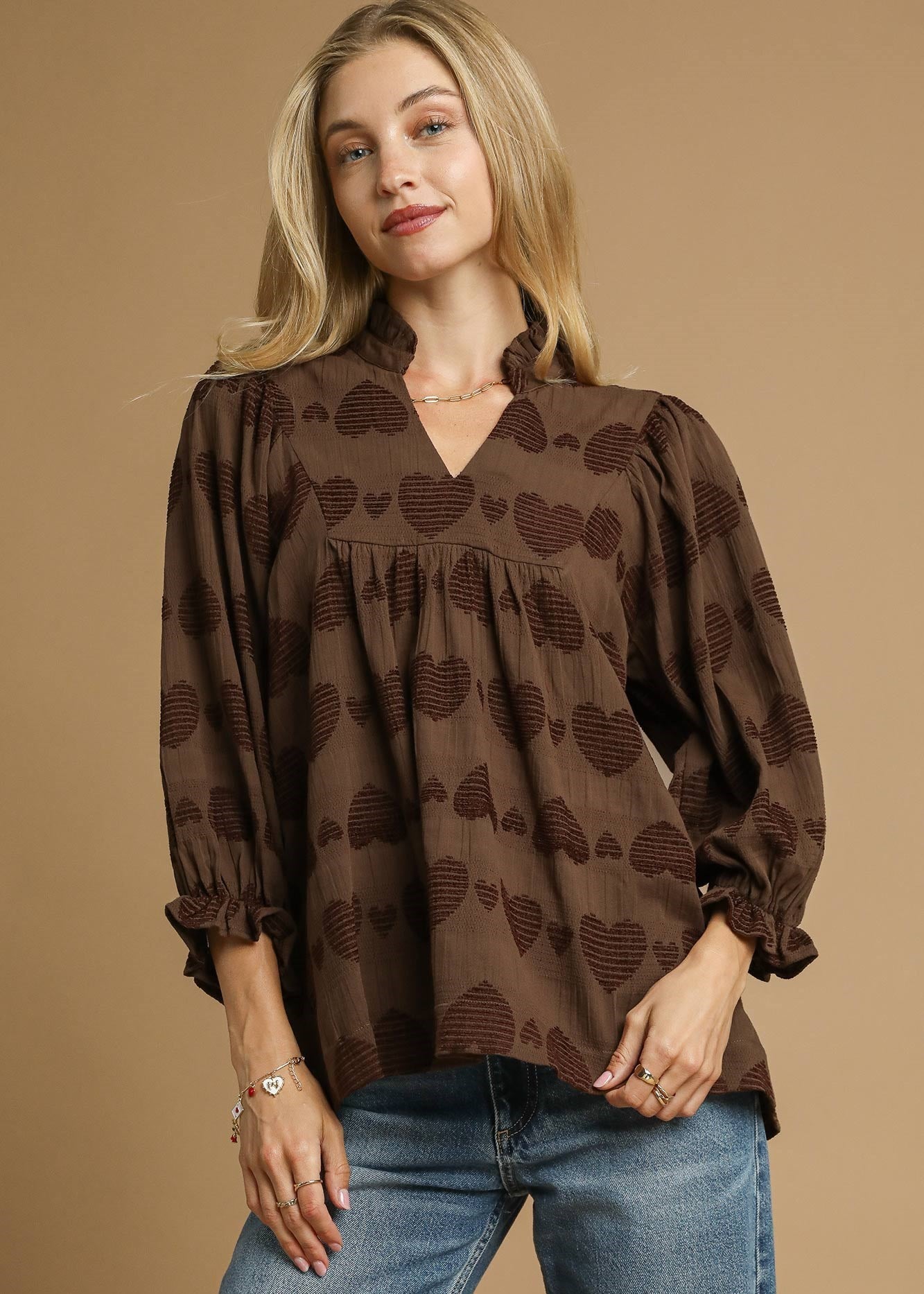Heart Jacquard Top
