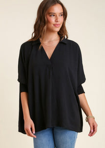 Split Neck Top