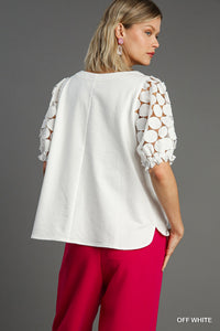 Lace Puff Sleeve Top