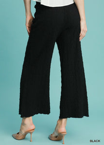 Textured Wide Leg Pant