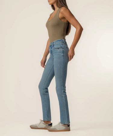 Stevie Mid Rise Straight Leg 5 Pockets