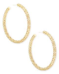 Large Filigree Hoop Earring