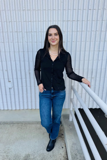 Mesh Long Sleeve Cardi