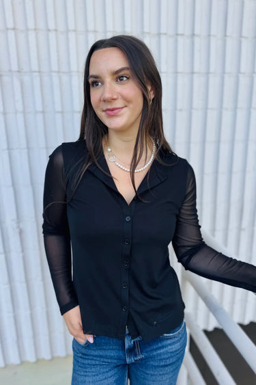Mesh Long Sleeve Cardi