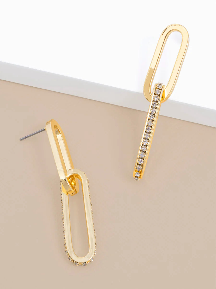 Oblong Link Drop Earring