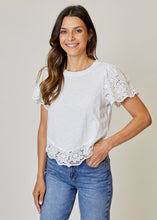 Load image into Gallery viewer, Eyelet Trim Tee
