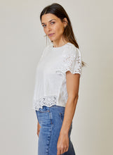 Load image into Gallery viewer, Eyelet Trim Tee
