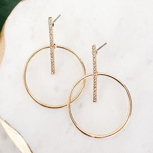Pave Bar Earring