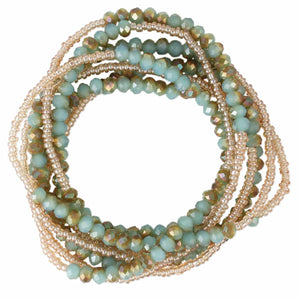 Beaded Stretch Wrap Bracelet