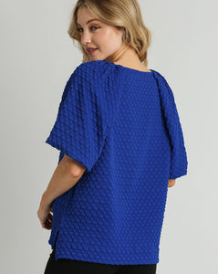 Jacquard Round Neck Top