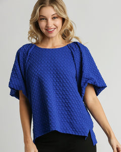 Jacquard Round Neck Top