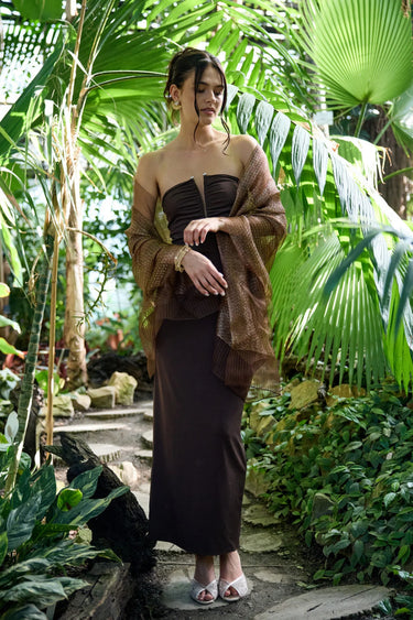Striped Sparkle Sheer Social Wrap