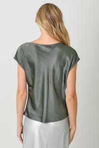 Satin Cowl Top