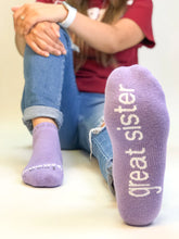Load image into Gallery viewer, I Am A Great Sister Socks
