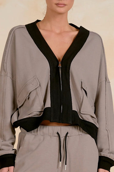 Trim Zip Up Jacket
