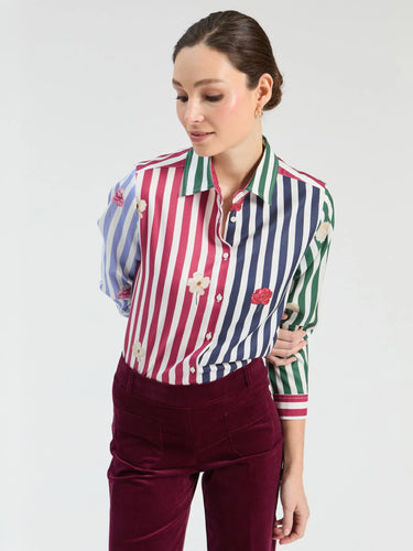Colorblocked Stripe Shirt