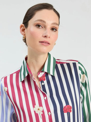 Colorblocked Stripe Shirt