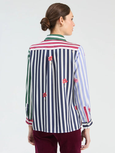 Colorblocked Stripe Shirt
