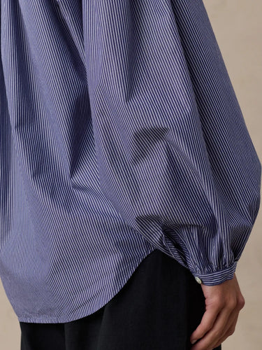 Coastal Poplin Suki Puff Long Sleeve Blouse