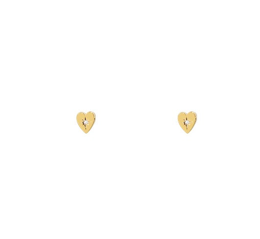 Pave Heart Post Earring