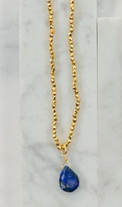 Gemstone On Pyrite Beaded Necklace